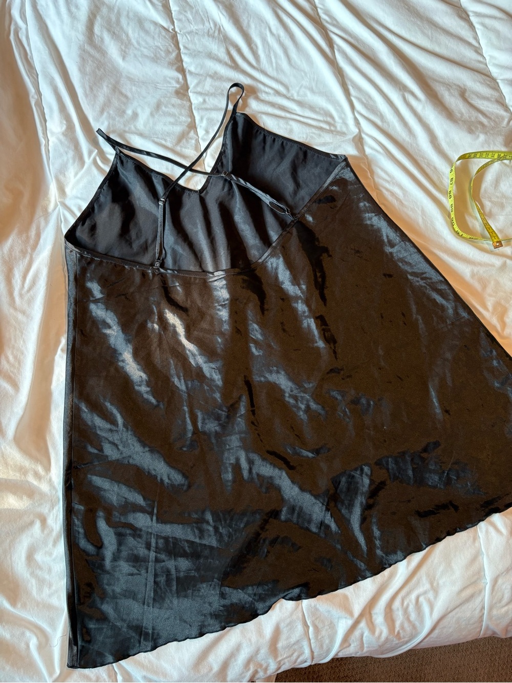 Black Satin Slip - Picture 2 of 6